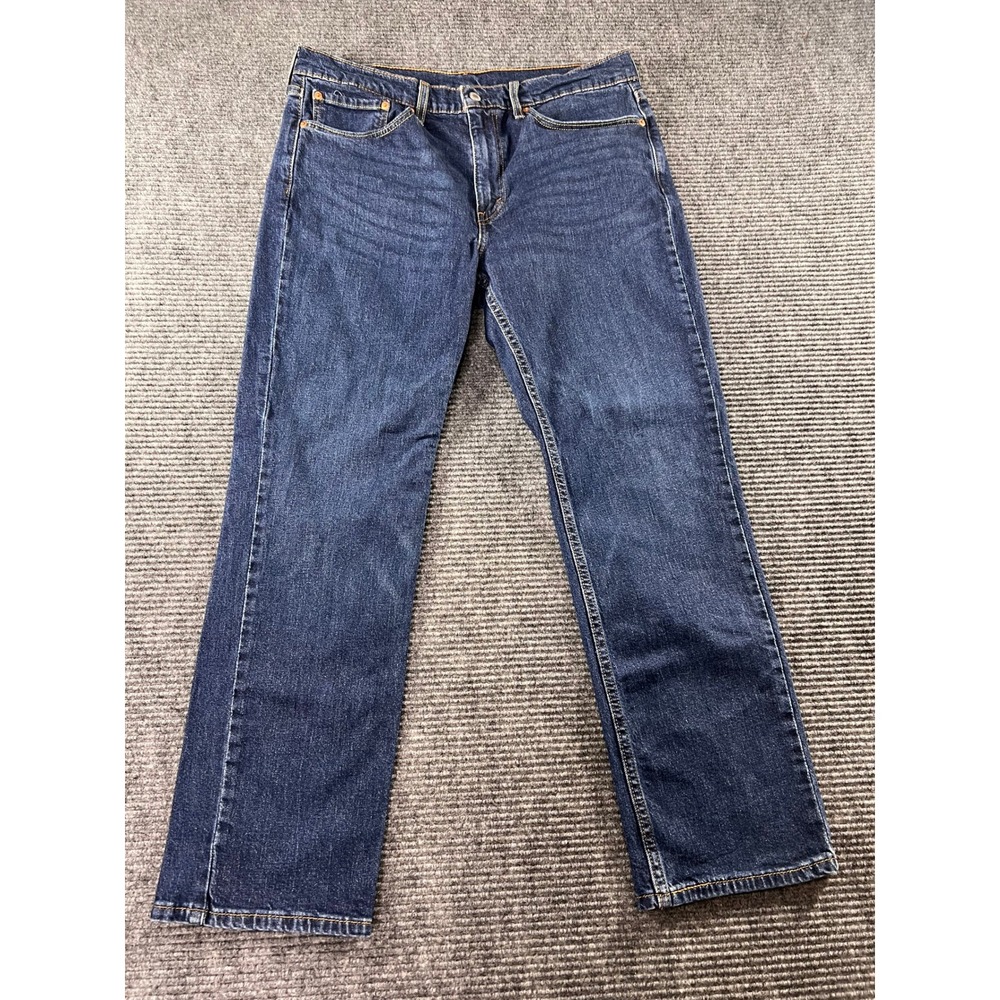 Levi's 514 Straight Leg Jeans Mens 36x30 Dark Wash Blue Denim Red Tab